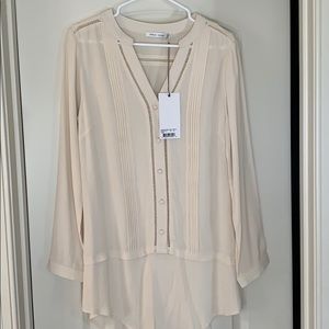 Bishop and young ivory embroidered shirt dress